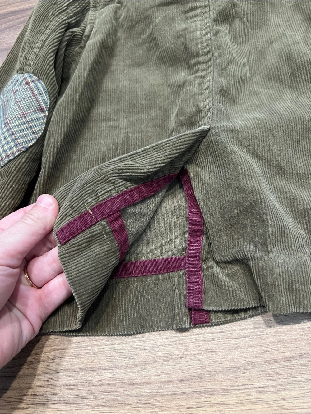 Genuine Kids from Oshkosh Blazer Plaid Patch Pockets in Brown Size 3T